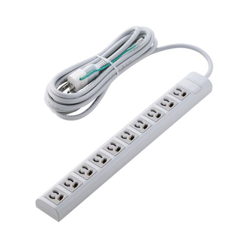 OAタップ/3P/10個口/マグネット/抜け止め/簡易/5m