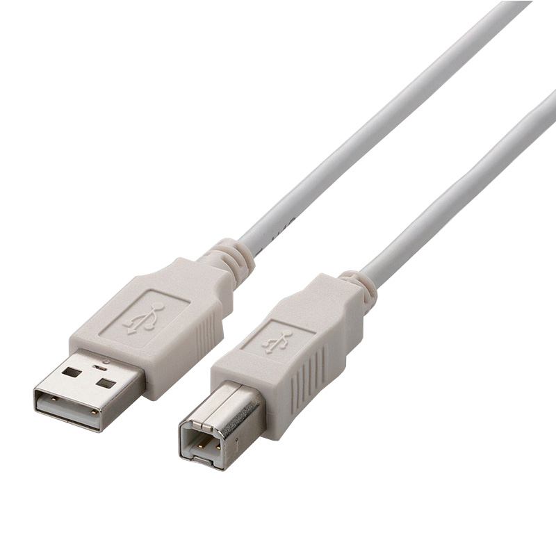USB2.0ケーブル/A-Bタイプ/ノーマル/2.0m/ホワイト