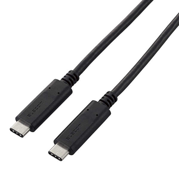 USB2.0ケーブル/C-Cタイプ/認証品/USB Power Delivery対応/5A出力/0.5m/ブラック