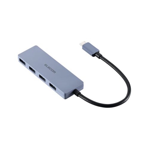 USB HUB/USB-C/USB5Gbps/バスパワー/4ポート/15cm/ネイビー