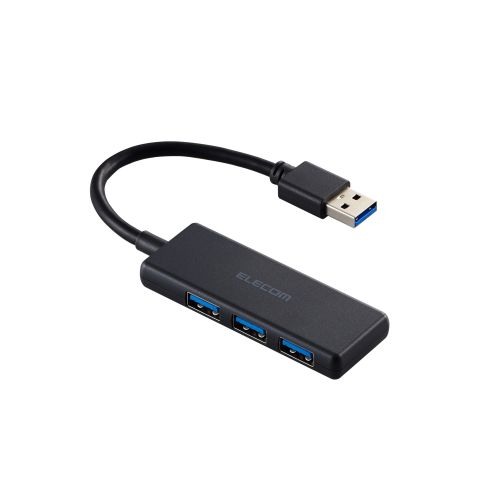 USB HUB/USB5Gbps/バスパワー/3ポート/ブラック