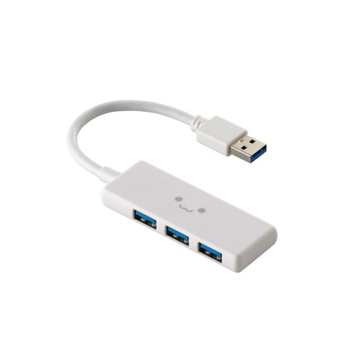 USB HUB/USB5Gbps/バスパワー/3ポート/ホワイトフェイス