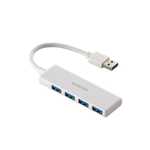 USB HUB/USB5Gbps/バスパワー/4ポート/ホワイト