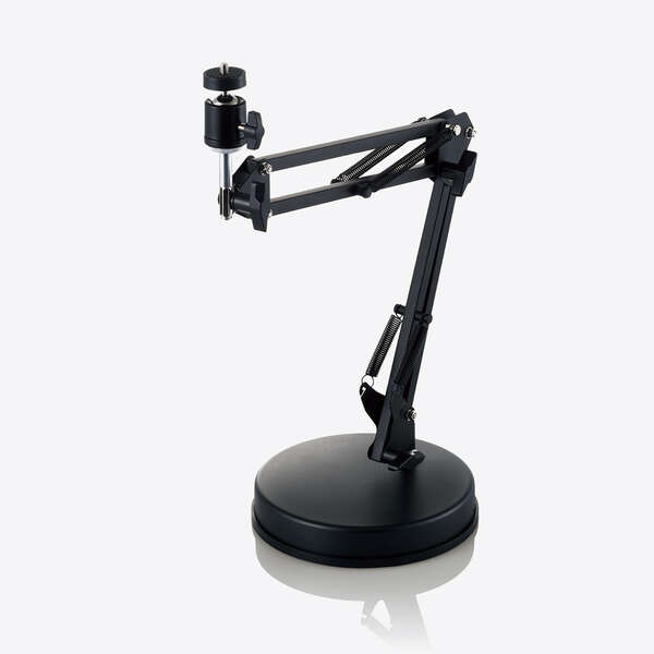WEBカメラ用フレキシブルアーム型スタンド/GoPro用アダプタ付属/ブラック