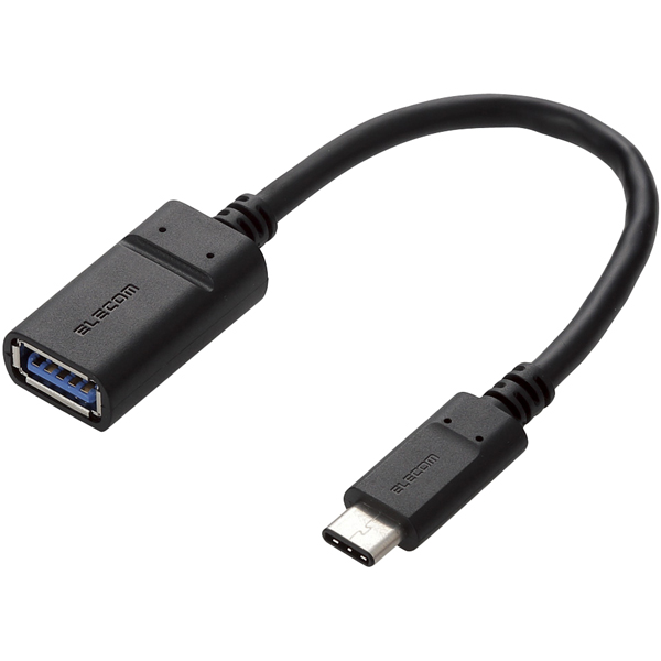 USB3.1ケーブル/Gen1/C-Aメス/認証品/0.15m/ブラック