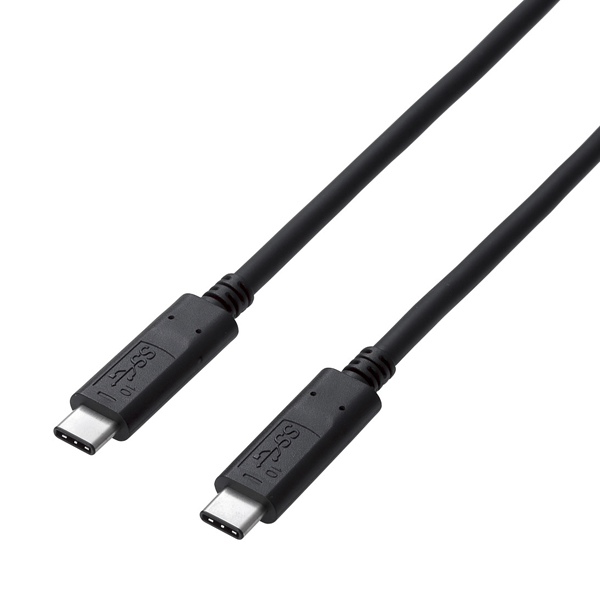 USB3.1ケーブル/Gen2/C-Cタイプ/認証品/USB Power Delivery対応/3A出力/0.5m/ブラック