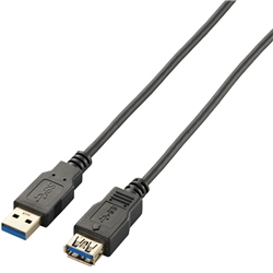 極細USB3.0延長ケーブル(A-A)/1.0m/ブラック
