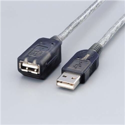 マグネット内蔵USB延長ケーブル(グラファイト) 2m
