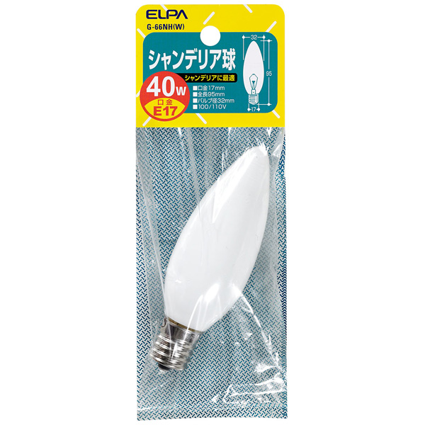 シャンデリア球 E17 40W