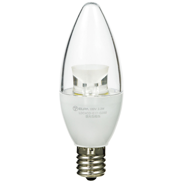 LED電球 シャンデリア球 E17 L色