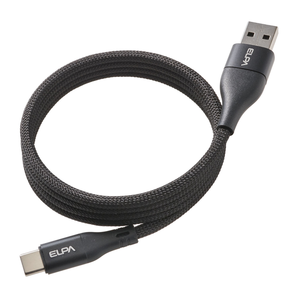 マグピタ マグネットUSBケーブル 丸形 ラウンド PD60W A＆C to C 1.0m ブラック