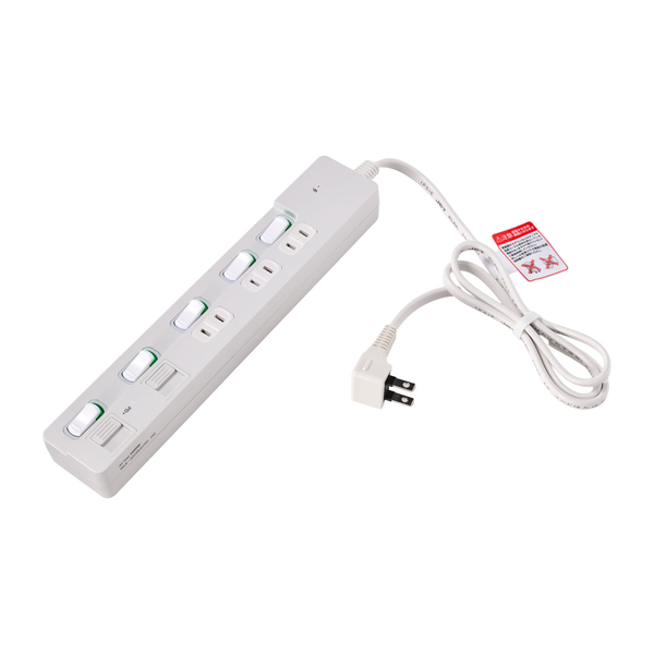 個別スイッチ付USBタップ 1m ホワイト