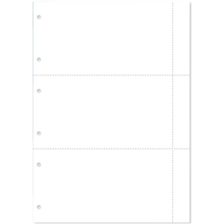 財務会計伝票用紙 A4白紙(3分割/パンチ穴) 100枚