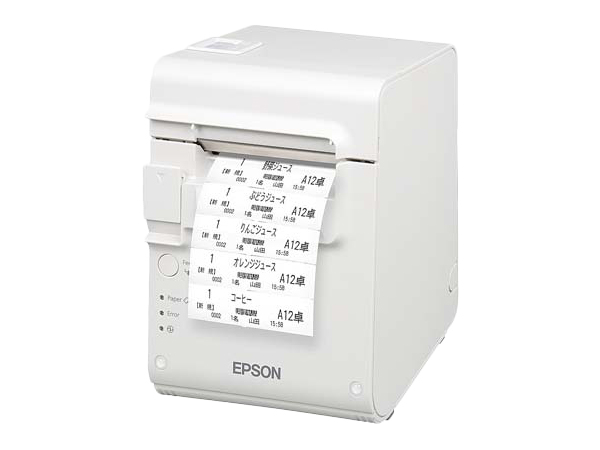 サーマルレシートプリンター/80mm/有線・無線LAN/メロディーブザー搭載/クールホワイト