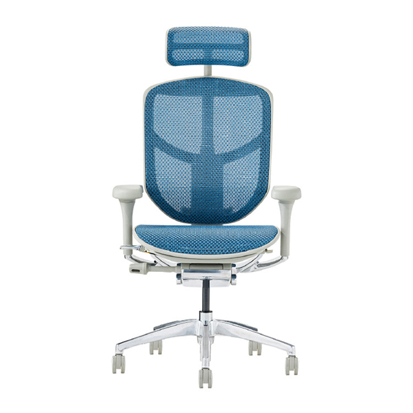 EJ2-HAM-GF-BL【PU】 エルゴヒューマン エンジョイⅡ ハイタイプ グレーフレーム/ブルー