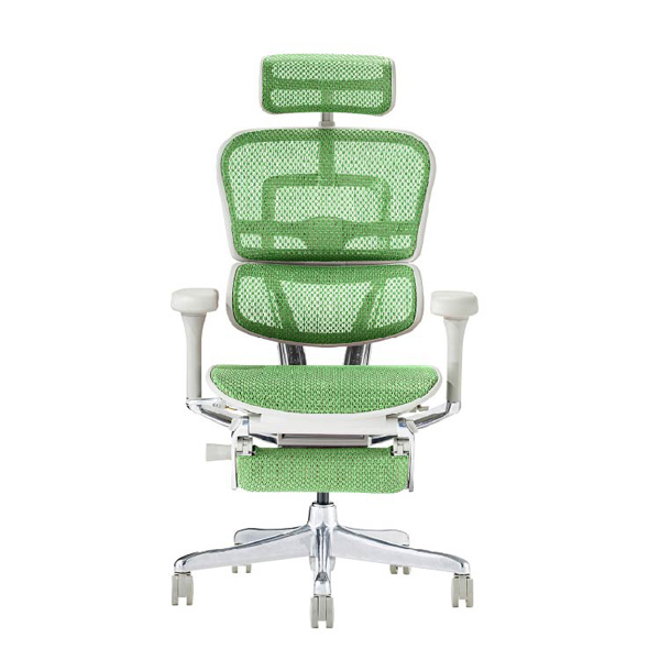 EHP2-LPL-DR-GF-GN【PU】新基盤 エルゴヒューマン プロII ハイタイプ オットマン付 新基盤 グレーフレーム/グリーン