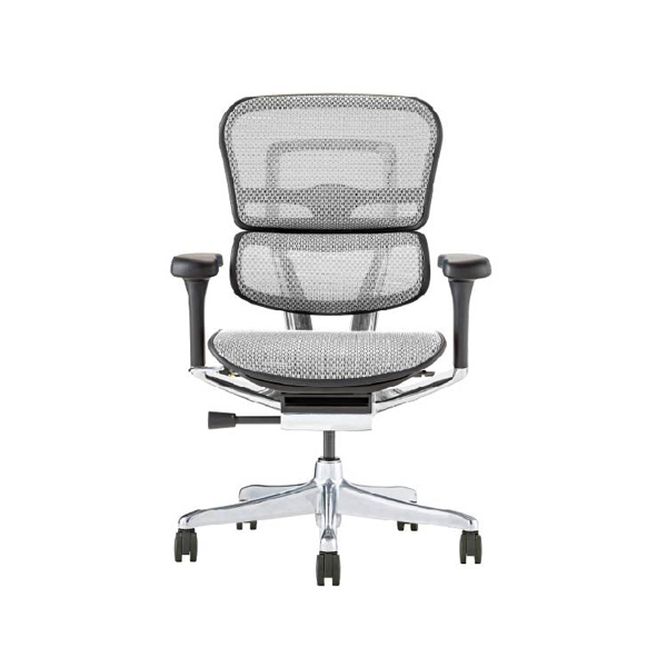 EHP2-LAM-DR-BF-WH【PU】新基盤 エルゴヒューマン プロII ロータイプ オットマン付 新基盤 ブラックフレーム/ホワイト