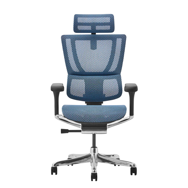 FIT2-HAM-DR-BF-BL【新基盤】 エルゴヒューマン フィットⅡ ハイタイプ 新基盤 ブラックフレーム/ブルー