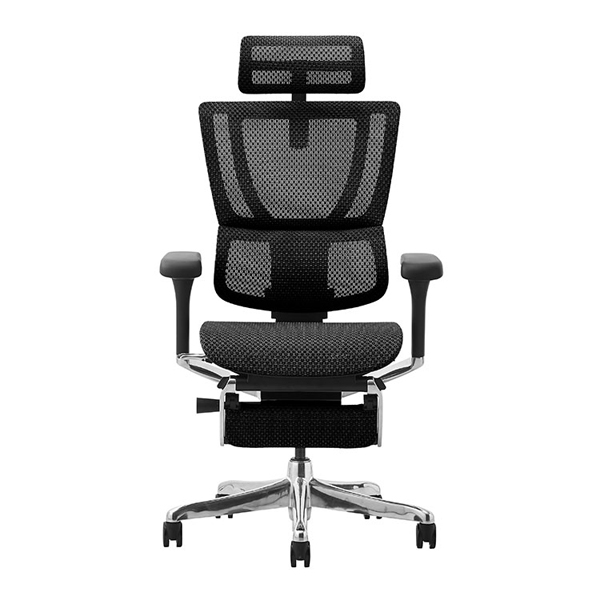 FIT2-LPL-DR-BF-BK【新基盤】 エルゴヒューマン フィットⅡ ハイタイプ オットマン付 新基盤 ブラックフレーム/ブラック