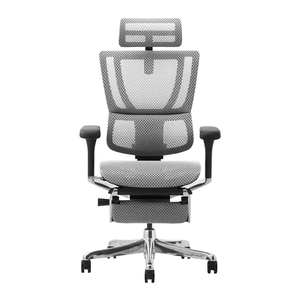 FIT2-LPL-DR-BF-WH【新基盤】 エルゴヒューマン フィットⅡ ハイタイプ オットマン付 新基盤 ブラックフレーム/ホワイト