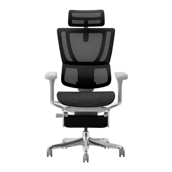 FIT2-LPL-DR-GF-BK【新基盤】 エルゴヒューマン フィットⅡ ハイタイプ オットマン付 新基盤 グレーフレーム/ブラック