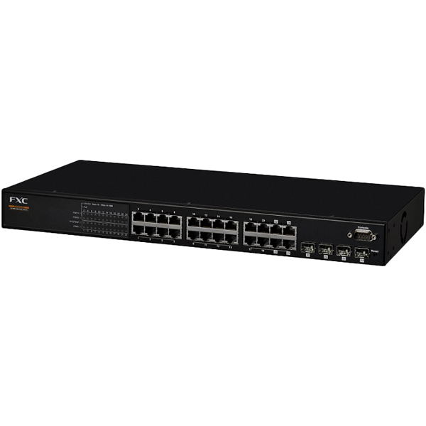 24ポート 10/100/1000Mbps 管理機能付PoEスイッチ