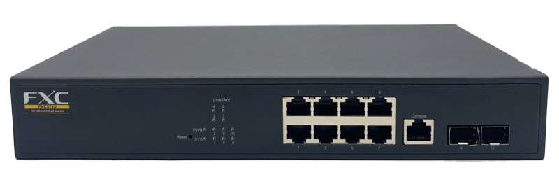8ポート 10/100/1000Mbps　および　2ポートSFP　管理機能付スイッチ　＋　同製品SB5バンドル