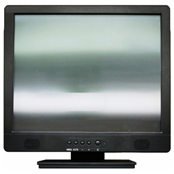 17型キャビネット式タッチパネルモニター 超音波表面弾性波方式 ブラック プライバシーシート付モデル