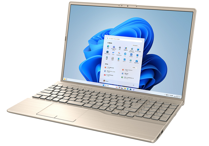 LIFEBOOK AH50/J3 ゴールド (Core i7-1255U/16GB/SSD・256GB/DVDスーパーマルチ/Win11Home64/Office Home and Business 2024(個人向け)/16型)