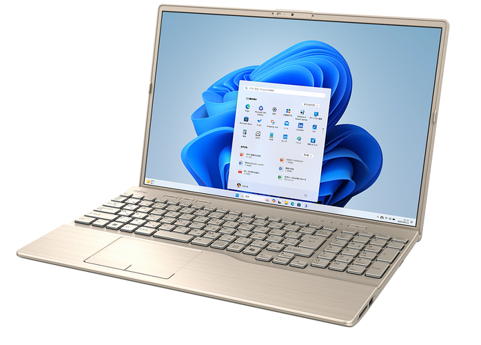 LIFEBOOK AH53/J3 ゴールド (AMD Ryzen 7 7735U/16GB/SSD・512GB/Blu-ray/Win11Home64/Office Home and Business 2024(個人向け)/16型)