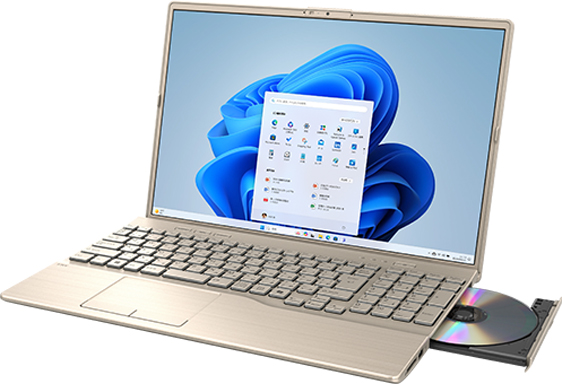 FMV A75-K3 ゴールド (Core i7-1355U/16GB/SSD・256GB/DVDスーパーマルチ/Win11Home64/Microsoft 365 Personal (24か月版、Office H&B2024 オプション付)/16型)