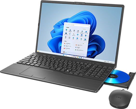 FMV A77-K3 ブラック (Ryzen 7 7735U/16GB/SSD・512GB/Blu-ray/Win11Home64/Microsoft 365 Personal (24か月版、Office H&B2024 オプション付)/16型)