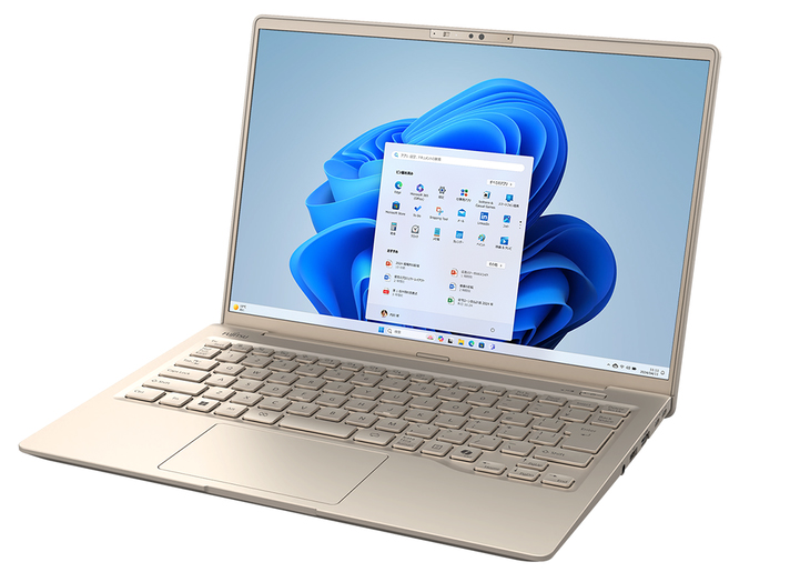 LIFEBOOK MH55/J3 ゴールド (AMD Ryzen 5 7520U/16GB/SSD・256GB/光学ドライブなし/Win11Home64/Office Home and Business 2024(個人向け)/14型)