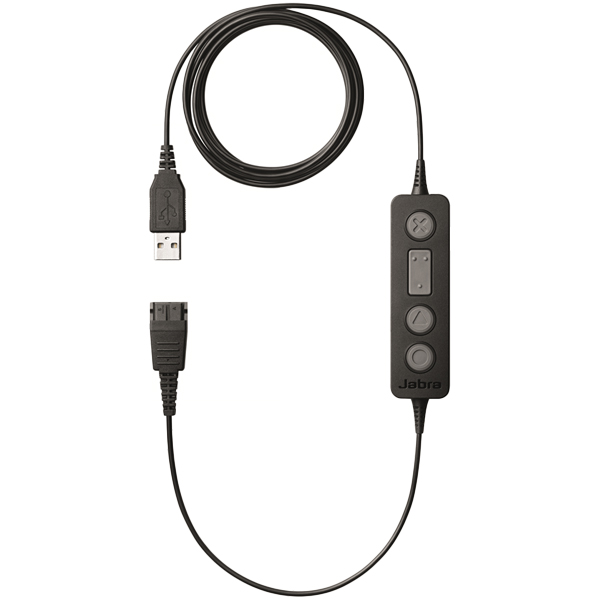 QDヘッドセットをPC/USBに接続する変換ケーブル・コントローラー付「Jabra LINK 260」