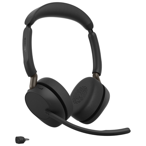 Jabra 無線ヘッドセット USB-C 両耳 MS認定 充電スタンド付「Jabra Evolve3 65 MSStereo LINK 390c Stand」