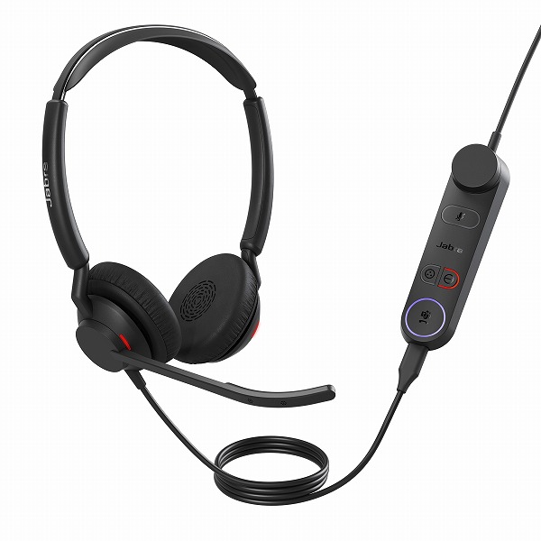 Jabra コンタクトセンター用ヘッドセット USB-C 両耳 MS認定 コントロールユニット付 「Jabra Engage 50 II - (Engage 50 II Link) USB-C MS Stereo」