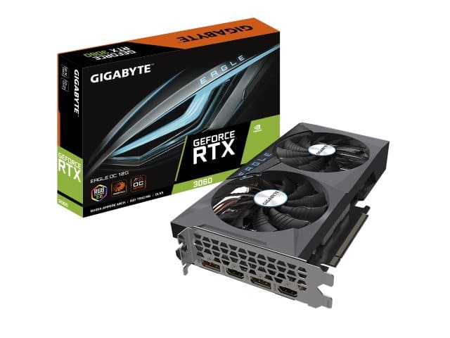 NVIDIA GeForce RTX3060 GDDR6 12GBメモリ搭載 2年保証 GV-N3060EAGLE OC-12GD R2.0