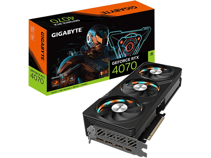 NVIDIA GeForce RTX4070 GDDR6X 12GBメモリ搭載 グラフィックボード 2年保証 GV-N4070GAMING OC-12GD