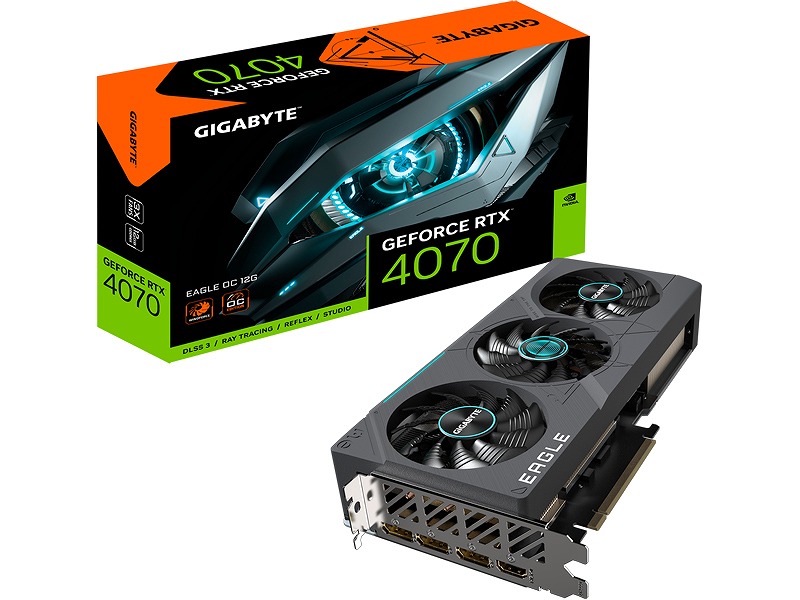 NVIDIA GeForce RTX4070 GDDR6X 12GBメモリ搭載 グラフィックボード 2年保証 GV-N4070EAGLE OC-12GD