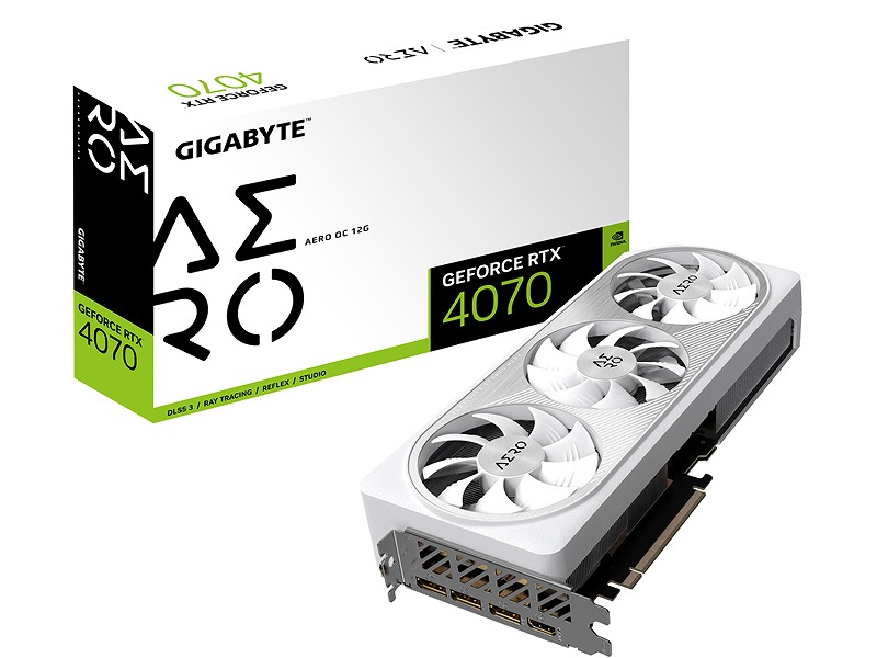 NVIDIA GeForce RTX4070 GDDR6X 12GBメモリ搭載 グラフィックボード 2年保証 GV-N4070AERO OC-12GD