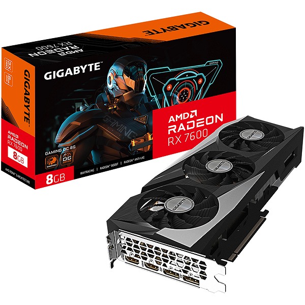 Radeon RX7600 GDDR6 8GBメモリ搭載 グラフィックボード 2年保証 GV-R76GAMING OC-8GD