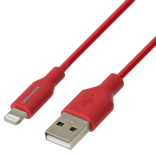 Lightning to USB Type-A 充電・データ転送ケーブル 200cm レッド MFi認証取得