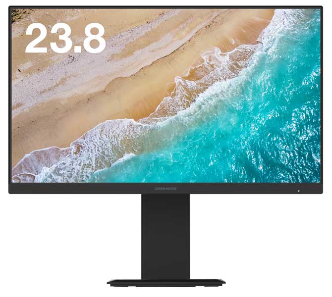23.8型ワイド液晶ディスプレイ/1920×1080/HDMI、USB Type-C、DisplayPort/ブラック/スピーカー/5年保証フル保証/昇降/回転/スウィーベル/ADSパネル採用