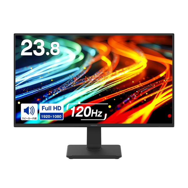 23.8型ワイド広視野角液晶ディスプレイ/1920×1080/DisplayPort、HDMI/ブラック/スピーカー：あり