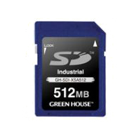 インダストリアルSDカード SLC -40～+85℃ 512MB