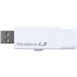 キャップ不要 スライド式 USB3.0メモリー 「ピコドライブL3」 64GB