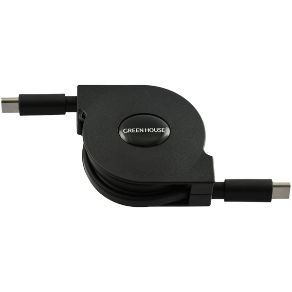 USB Type-C - USB Type-C 巻き取りUSB充電ケーブル 100W対応（最大1m）