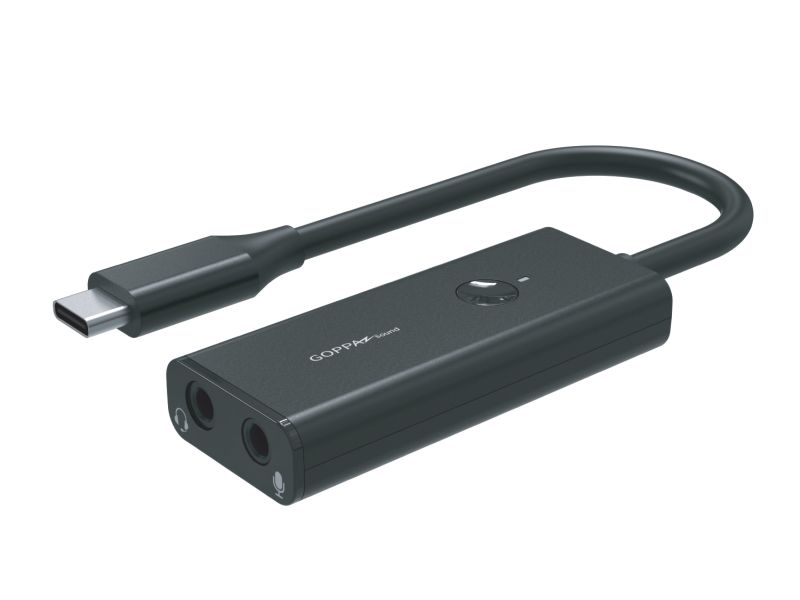 ミュートボタン搭載ハイレゾ再生対応 小型・軽量 USB-C(R)オーディオ変換アダプタ