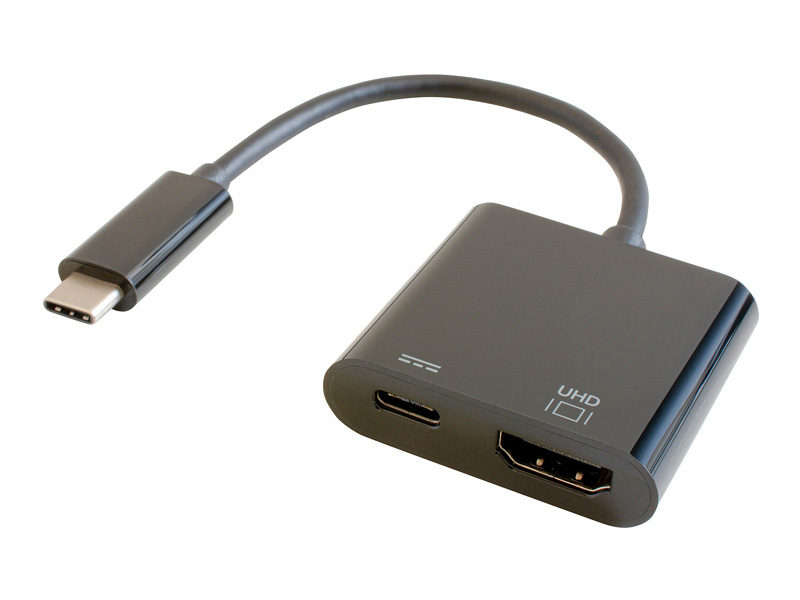 USB Type-C HDMI変換アダプター（PD充電対応） ブラック