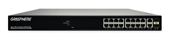 16PoE＋＆2Port ALL Giga インテリジェントPoEスイッチ 16ch with DMV